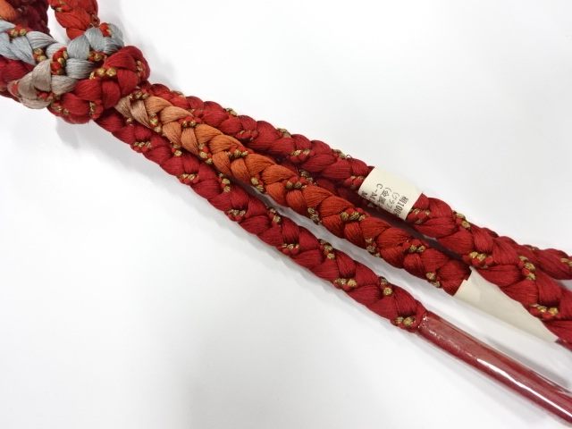 未使用品　正絹　手組帯締め